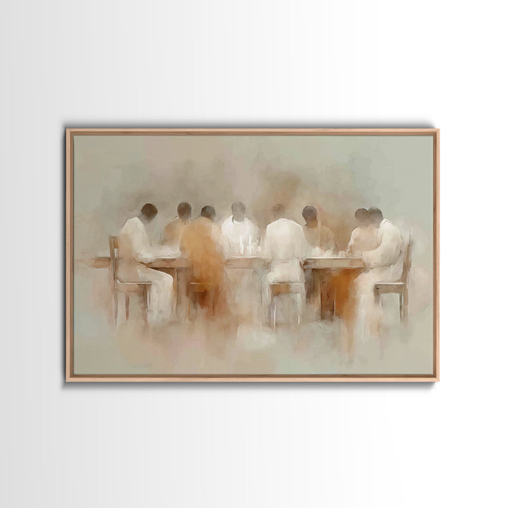 Sacred Gathering – Framed Canvas Print – Christian Art Canvas – Christian Wall Art – Jesus Painting – Moody Christian Art – Christian Decor