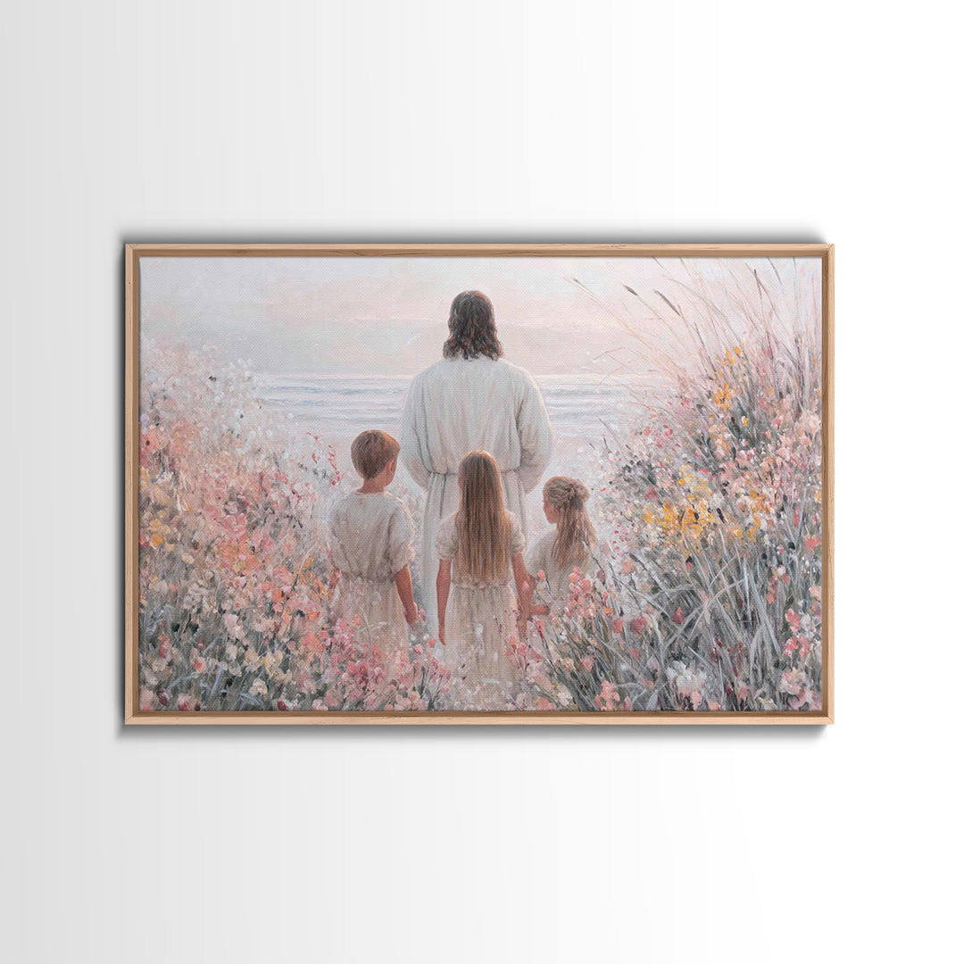 Garden Of Promise | Framed Canvas Print | Christian Wall Art | Christian Art Canvas | Jesus Painting | Subtle Christian Art | Christian Gif