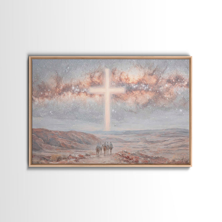 Celestial Promise – Framed Canvas Print – Christian Christmas Art – Christian Art Painting – Christmas Wall Art – Christian Art Canvas – Mo