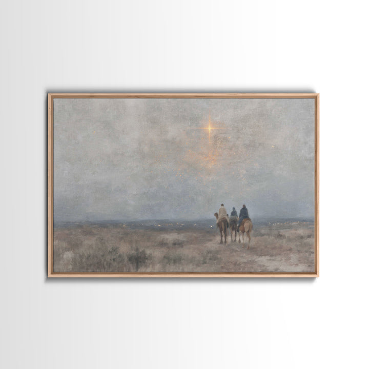 Heavenward Light, Framed Canvas Print, Christian Art Canvas, Christmas Wall Art, Subtle Christian Art, Framed Christmas Art, Christian Gift