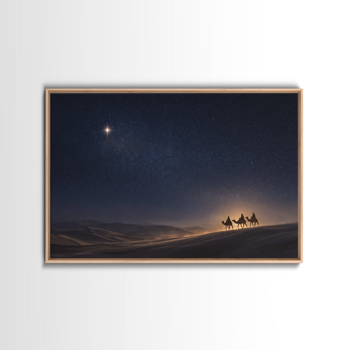 Epiphany Sky | Framed Canvas Print | Christian Art | Christmas Canvas Wall Art | Christian Art Canvas | Christian Gift Ideas | Christmas Ar