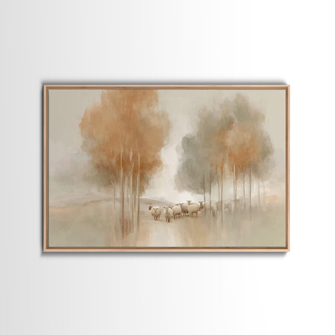 Blossoms Of The Shepherd, Framed Canvas Print, Christian Art Canvas, Modern Christian Art, Jesus Painting, Christian Wall Art, Christian Ar