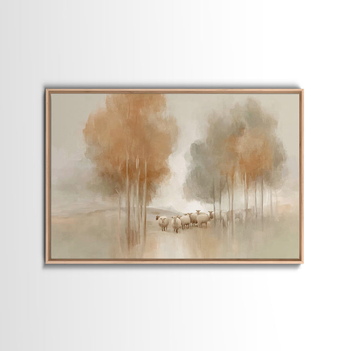 Blossoms Of The Shepherd, Framed Canvas Print, Christian Art Canvas, Modern Christian Art, Jesus Painting, Christian Wall Art, Christian Ar