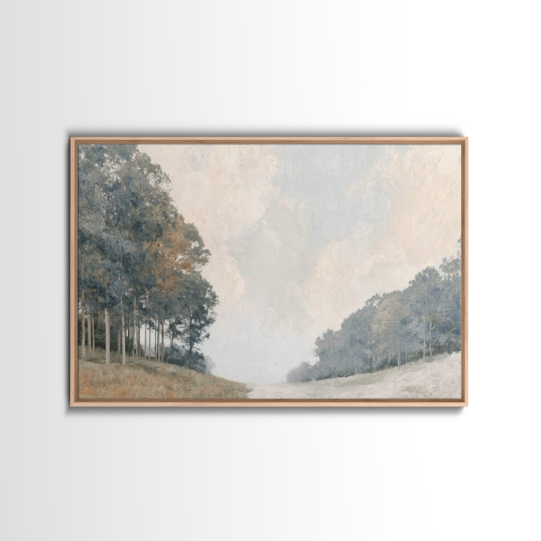 Quiet Hillside Grace | Framed Canvas Print | Christian Art Work | Subtle Christian Art | Christian Wall Art | Christian Art Canvas | Large