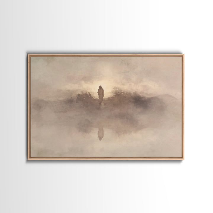 Dawn Of Hope | Framed Canvas Print | Christian Art Canvas | Christian Wall Art | Subtle Christian Art | Jesus Painting | Christian Decor