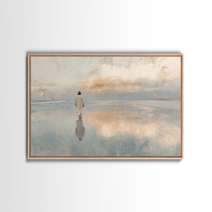 Wandering Messiah, Framed Canvas Print, Christian Art Canvas, Jesus Painting, Christian Wall Art, Subtle Christian Art, Large Christian Pai