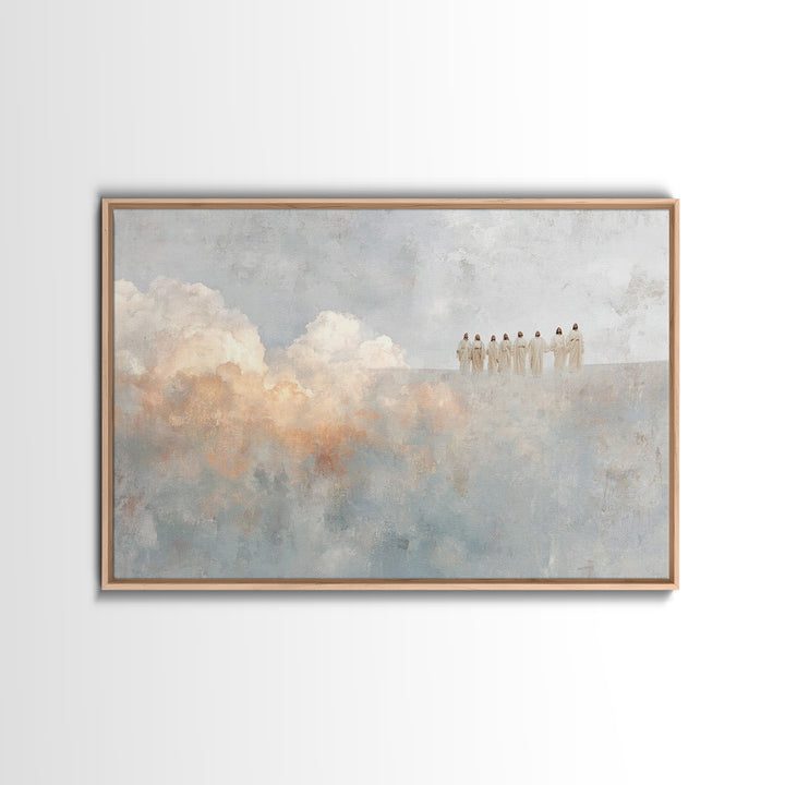 Clouds Of Majesty – Framed Canvas Print – Christian Art Canvas – Jesus Painting – Christian Wall Art – Subtle Christian Art – Large Christi
