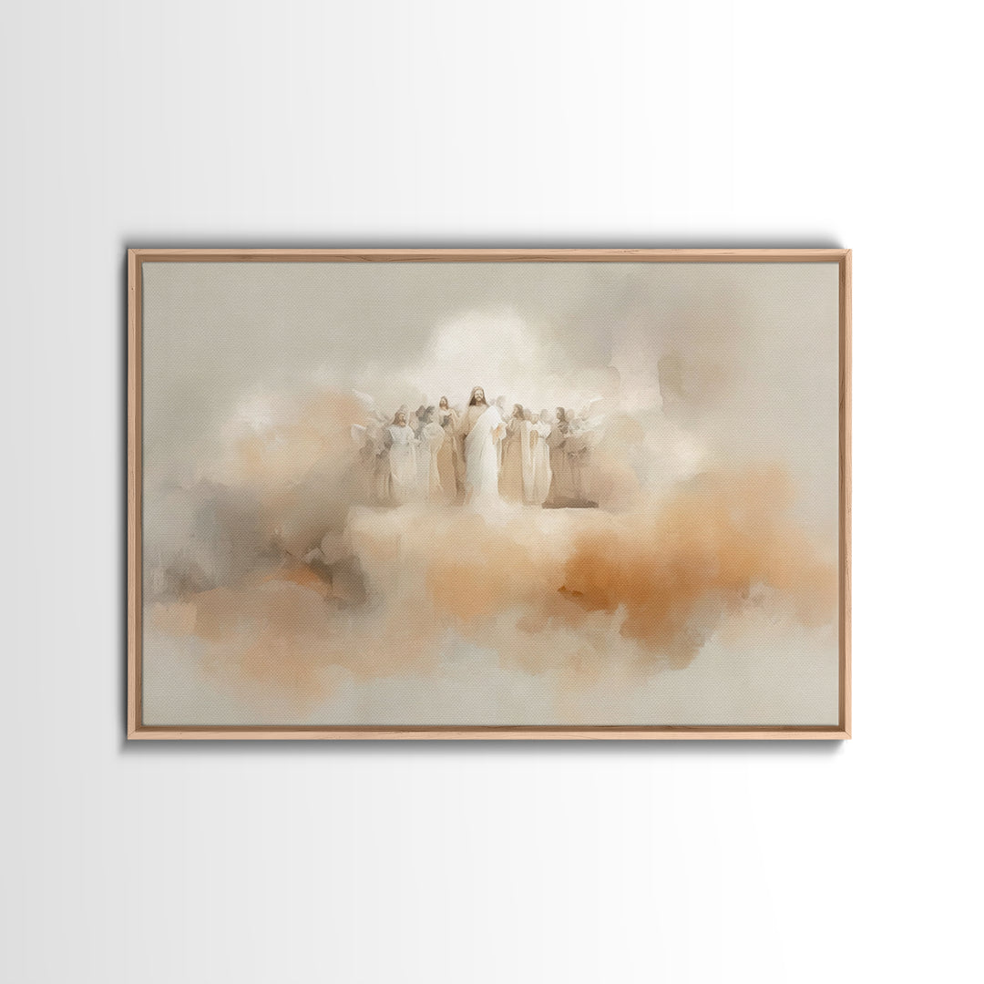 Radiant Host | Framed Canvas Print | Christian Art Canvas | Jesus Painting | Christian Wall Art | Large Christian Painting | Unique Christi