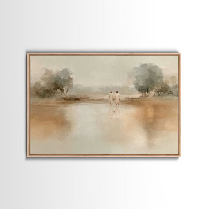 Walk Of Grace – Framed Canvas Print – Christian Art Canvas – Jesus Painting – Christian Wall Art – Subtle Christian Art – Christian Decorat