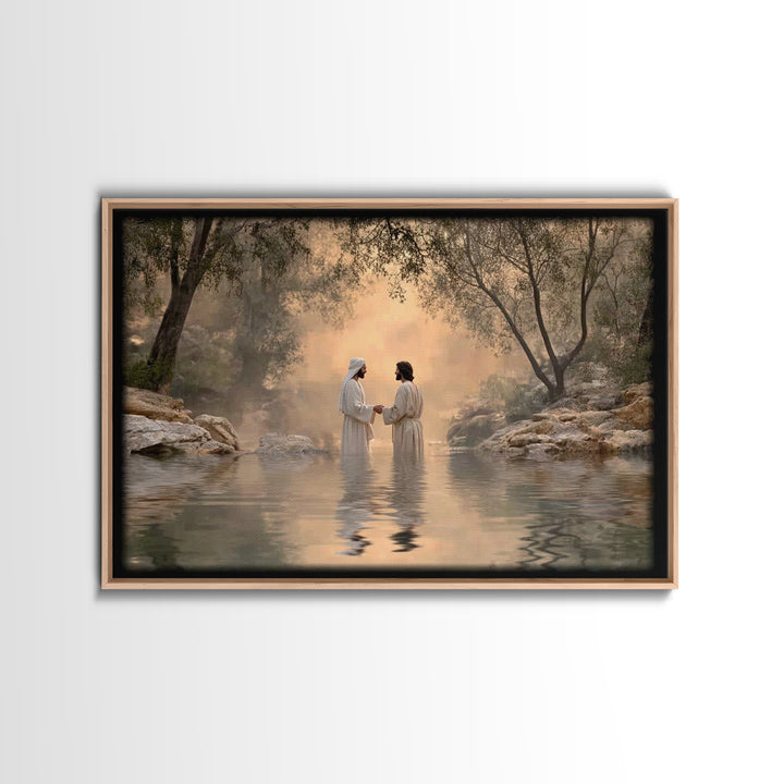 Holy Covenant Stillness – Framed Canvas Print – Christian Wall Art – Christian Art Canvas – Minimalist Christian Art – Christian Gift – Jes