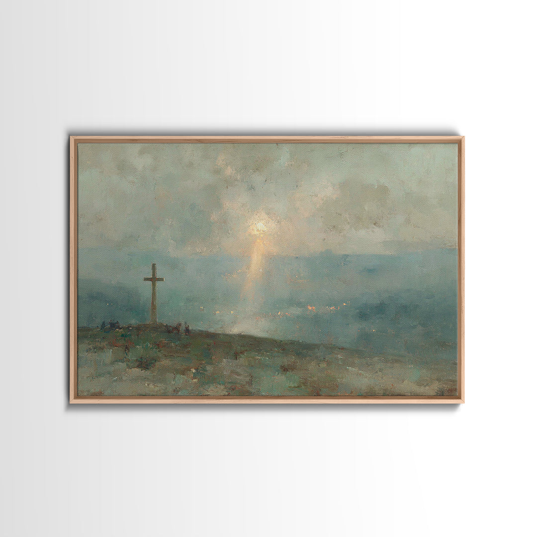 Twofold Grace – Framed Canvas Print – Jesus Painting – Christian Art Canvas – Modern Christian Art – Christian Wall Art – Christian Gift Id