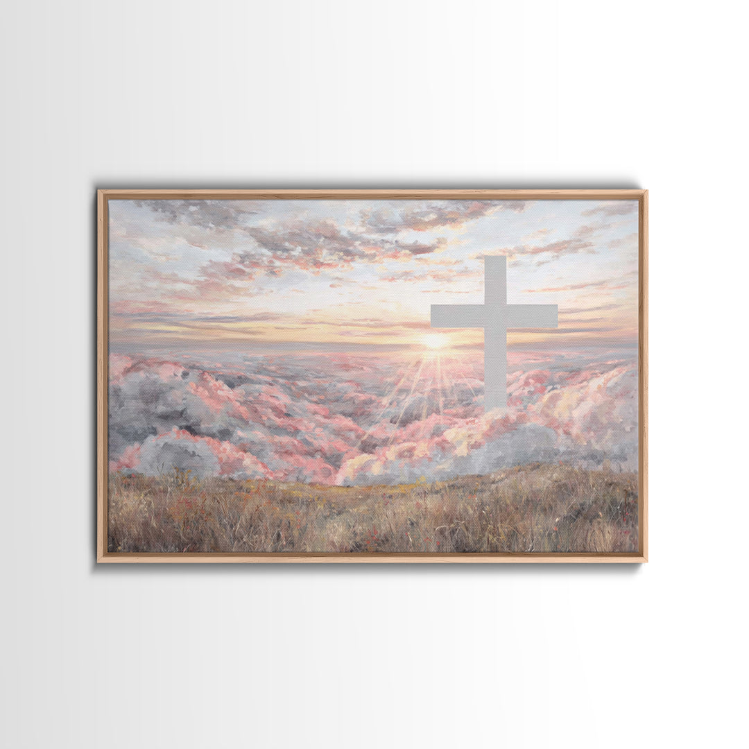 Horizon Of Hope – Framed Canvas Print – Christian Art Canvas – Christian Wall Art – Subtle Christian Art – Christian Gift – Christian Paint