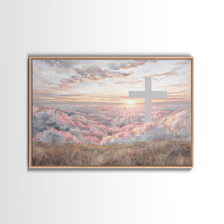 Horizon Of Hope – Framed Canvas Print – Christian Art Canvas – Christian Wall Art – Subtle Christian Art – Christian Gift – Christian Paint