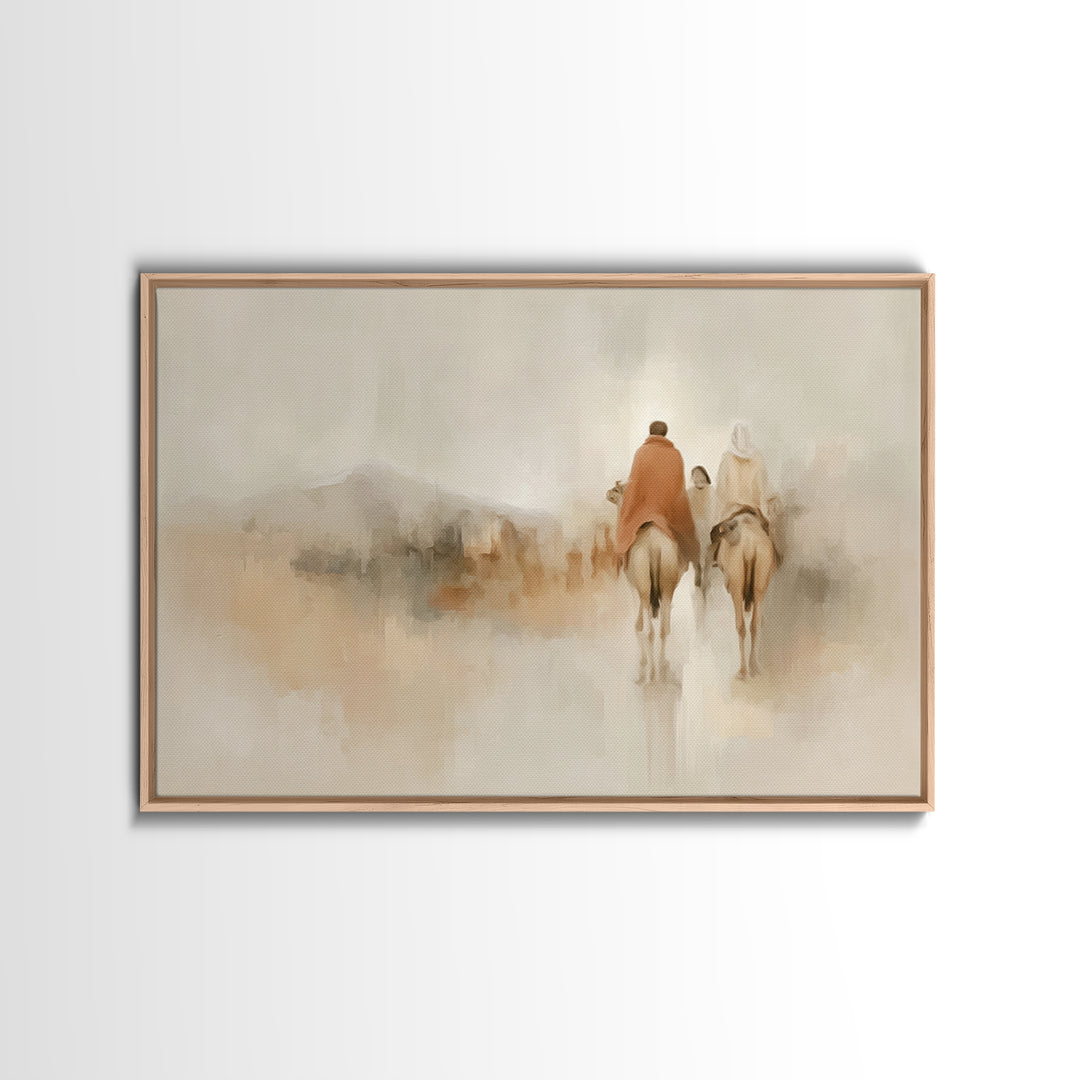 Soft Journey Home | Framed Canvas Print | Christian Art Painting | Christian Wall Art | Abstract Christian Art | Christian Art Print