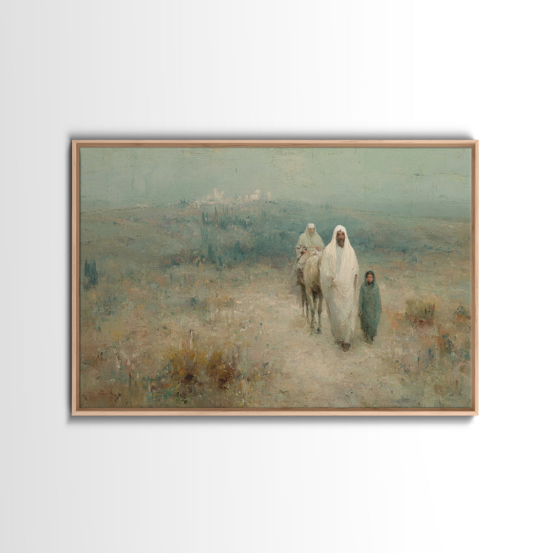 Journey Of Faith | Framed Canvas Print | Christian Art | Christian Art Canvas | Christian Wall Art | Christmas Art Prints | Jesus Painting