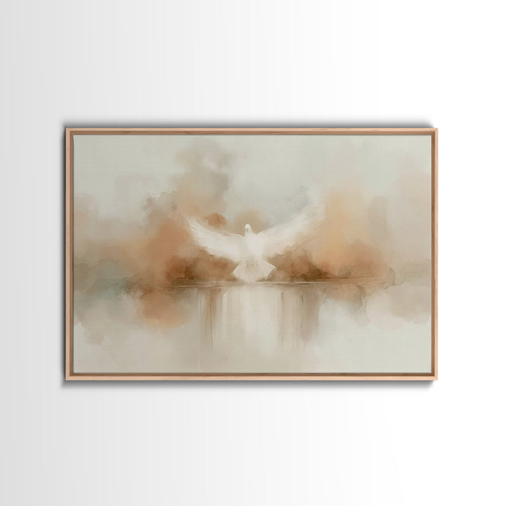 Spirit Of Peace – Framed Canvas Print – Christian Art – Minimalist Christian Art – Christian Wall Art – Christian Art Canvas – Christmas Ar