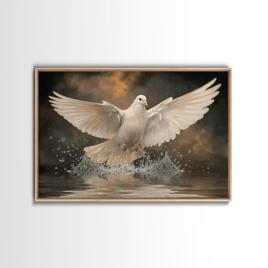Rising Glory, Framed Canvas Print, Christian Wall Art, Christian Art Canvas, White Christmas Art, Christian Art Print, Christmas Art Framed