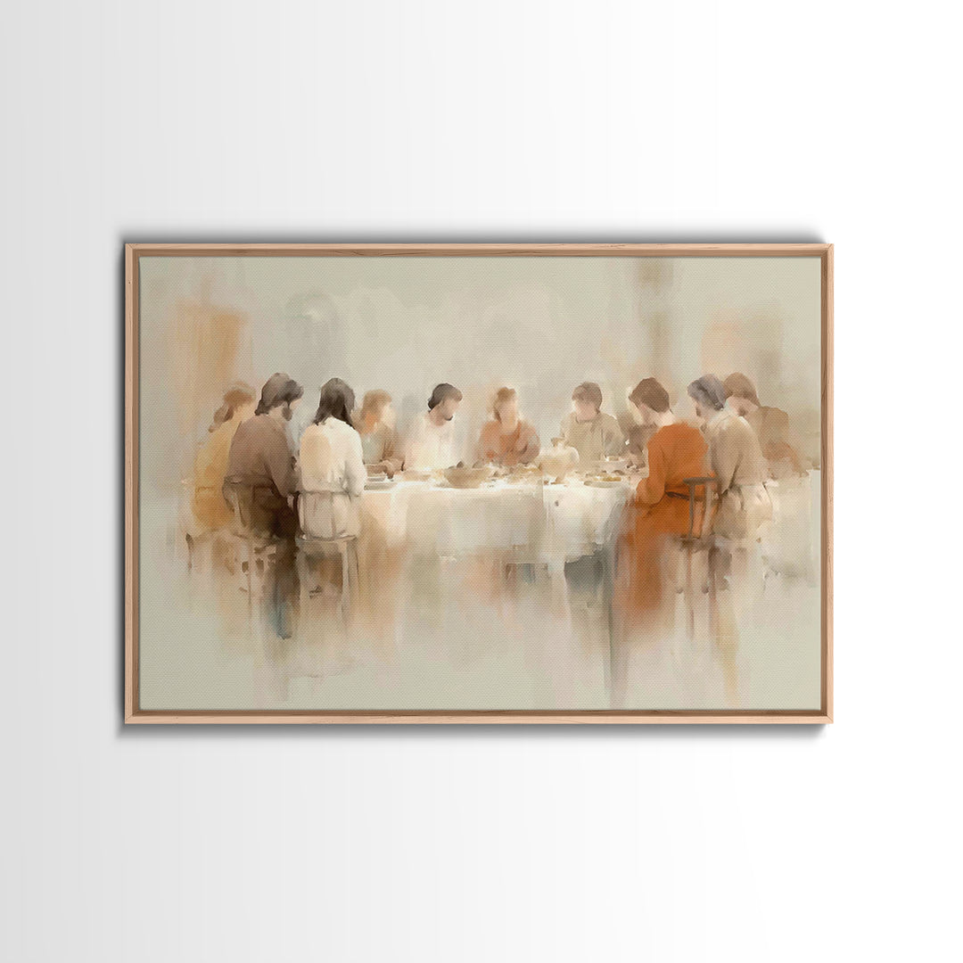 Silent Ascension – Framed Canvas Print – Christian Art – Christian Painting – Christian Wall Art – Minimalist Christian Art – Christian Can