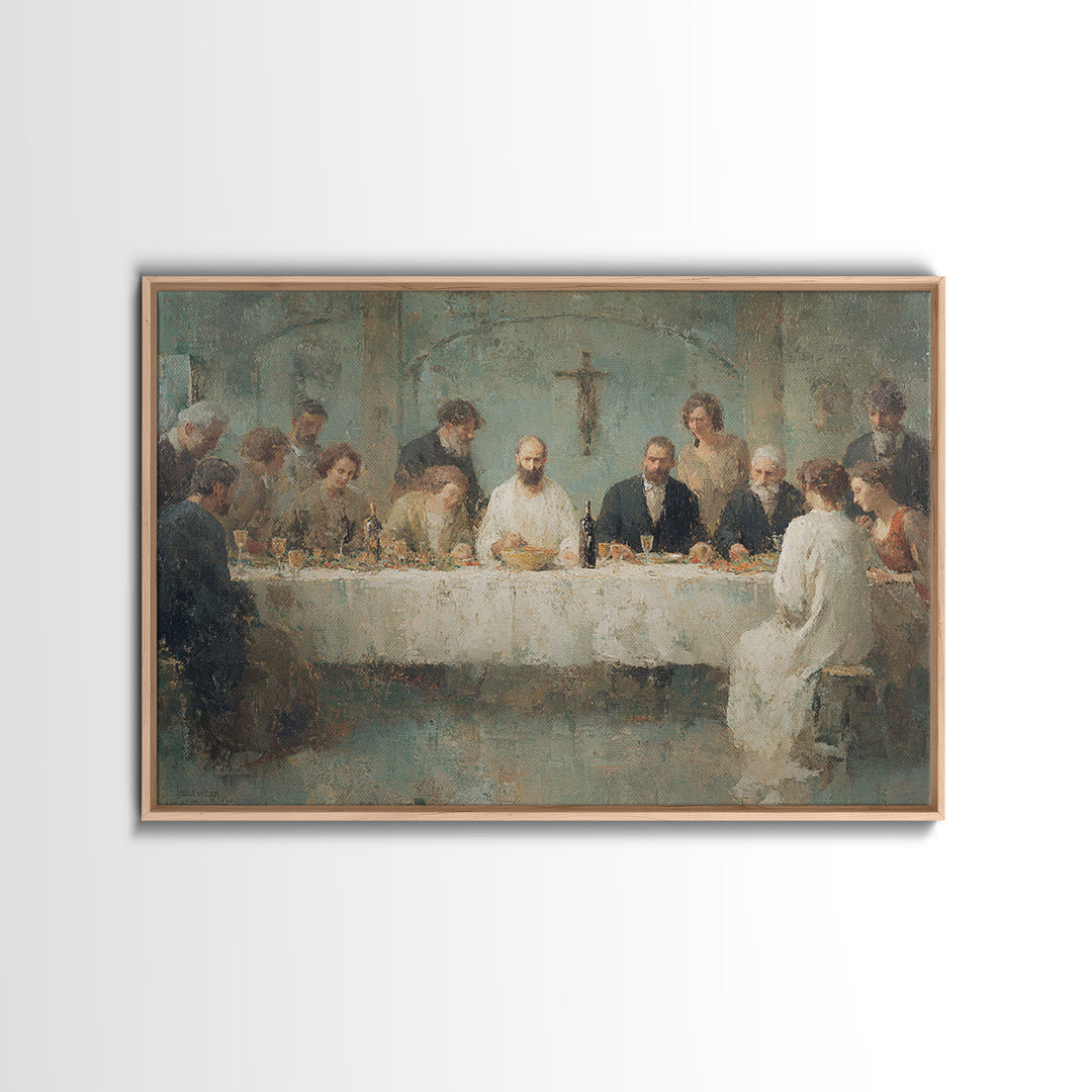 Holy Gathering, Framed Canvas Print, Christian Wall Art, Christian Art Canvas, Christian Art, Christmas Art, Christian Decor For Home