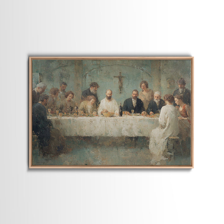 Holy Gathering, Framed Canvas Print, Christian Wall Art, Christian Art Canvas, Christian Art, Christmas Art, Christian Decor For Home