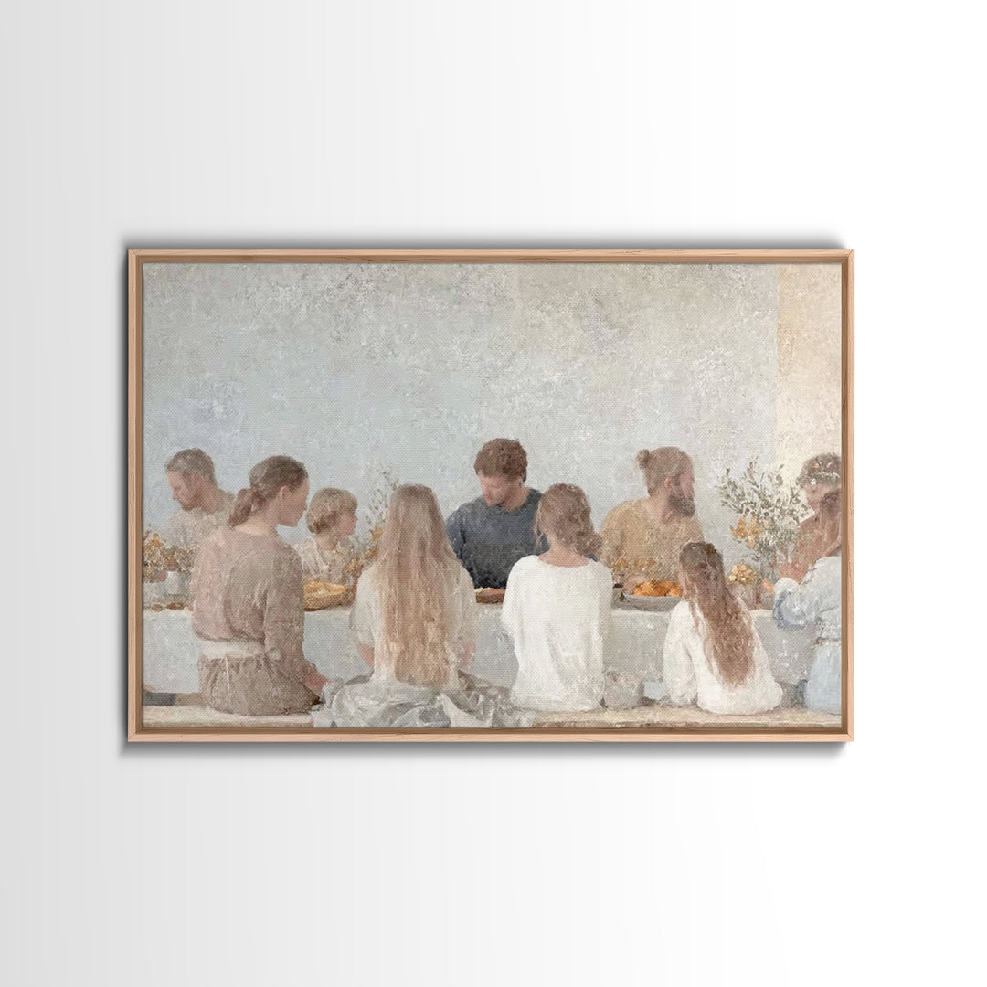 Gathered Grace - Framed Canvas Print - Christian Wall Art - Jesus Painting - Christian Art Canvas - Minimalist Christian Art - Christian Gi