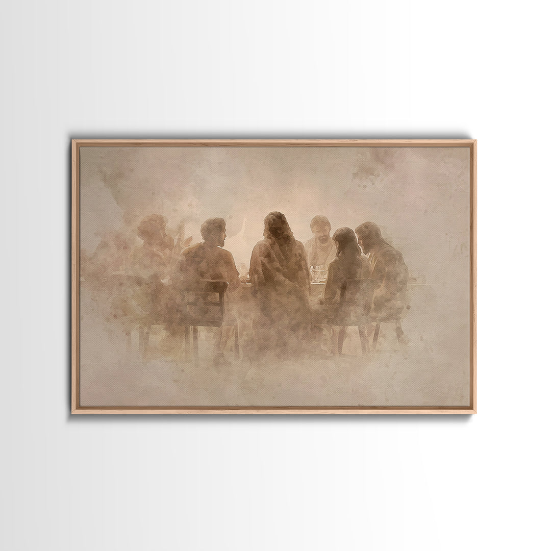 Sacred Fellowship - Framed Canvas Print - Christian Art Canvas - Christian Wall Art - Jesus Painting - Large Christian Art - Christian Chri