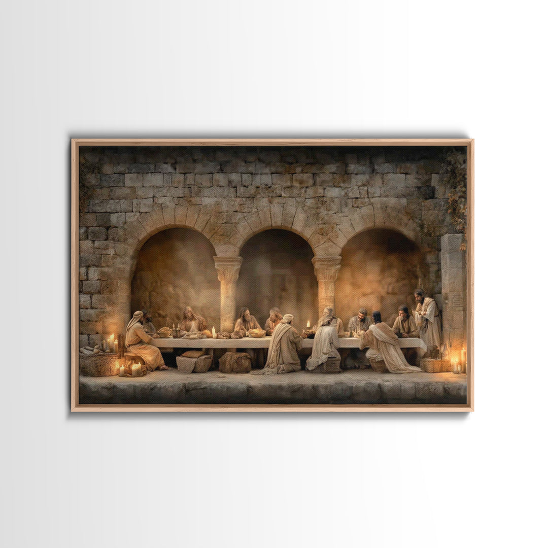 Holy Evening Light - Framed Canvas Print - Christian Wall Art - Christian Art Canvas - Jesus Painting - Vintage Christian Art - Christian D