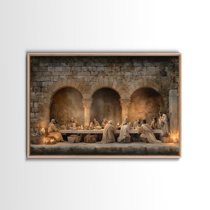 Holy Evening Light - Framed Canvas Print - Christian Wall Art - Christian Art Canvas - Jesus Painting - Vintage Christian Art - Christian D