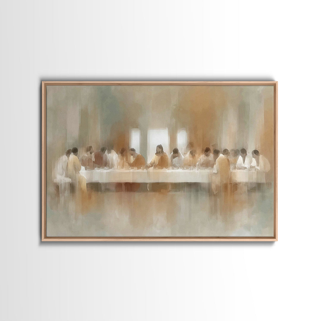 Eternal Gathering - Framed Canvas Print - Christian Wall Art - Christian Art Canvas - Moody Christian Art - Jesus Painting - Christian Chri