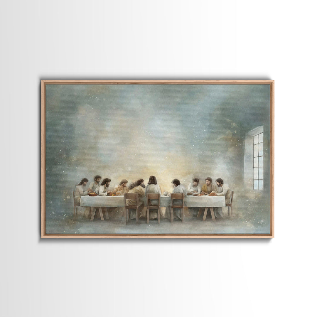 Celestial Table - Framed Canvas Print - Christian Art Canvas - Christian Wall Art - Subtle Christian Art - Jesus Painting - Christian Decor