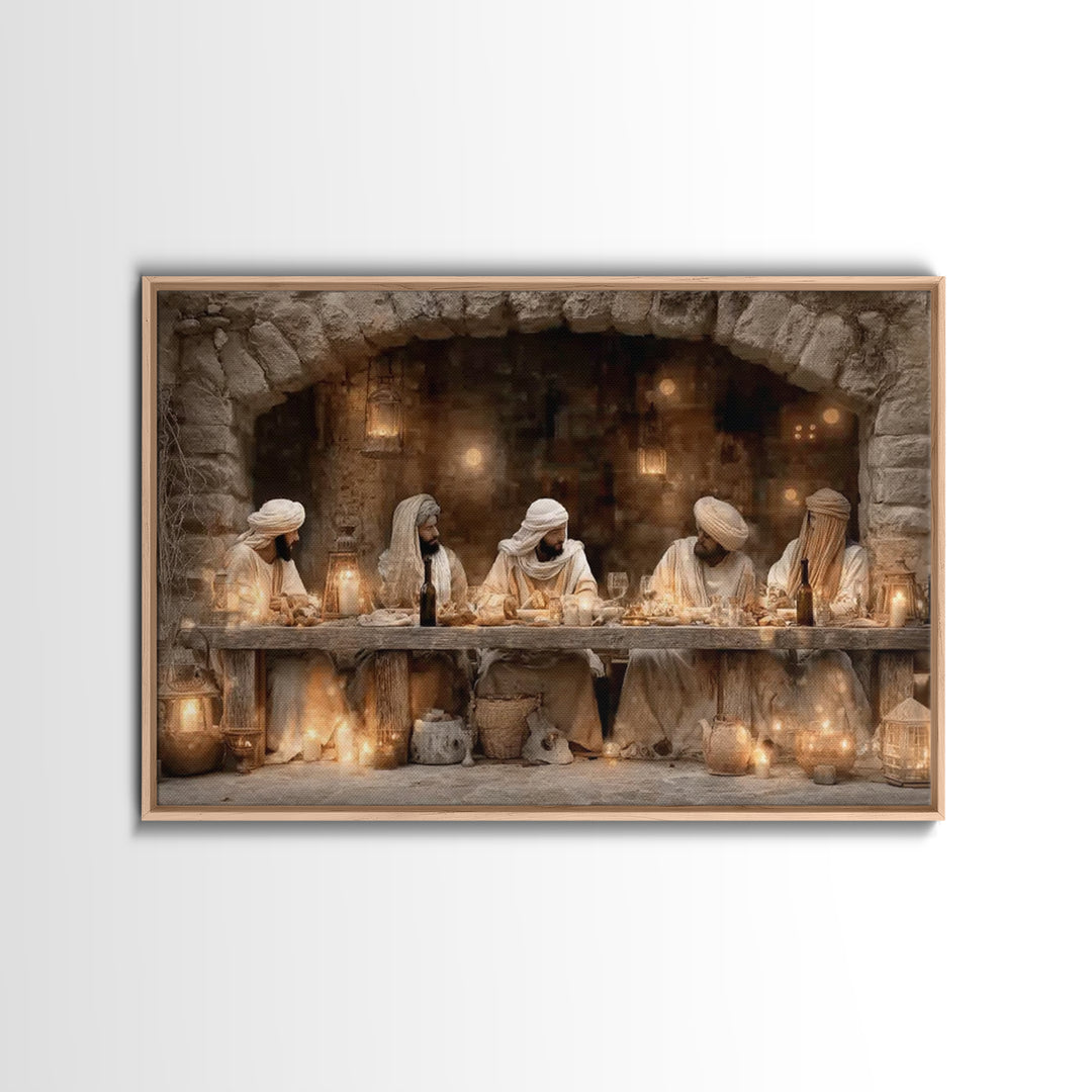Blessed Assembly - Framed Canvas Print - Christian Wall Art - Christian Art Canvas - Jesus Painting - Christian Decor For Home - Unique Chr