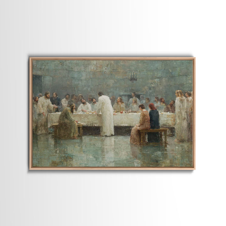 Radiant Last Supper – Framed Canvas Print – Christian Art Canvas – Jesus Painting – Christian Wall Art – Moody Christian Art – Christmas Wa