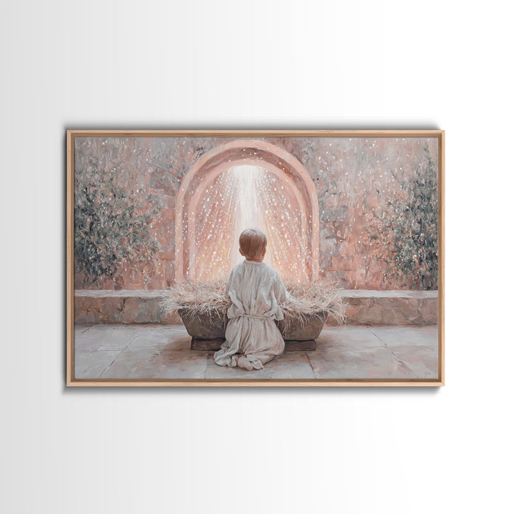 Child Of Radiance – Framed Canvas Print – Christian Art Work – Christmas Art Prints – Christian Wall Art – Jesus Art Print – Christian Chri