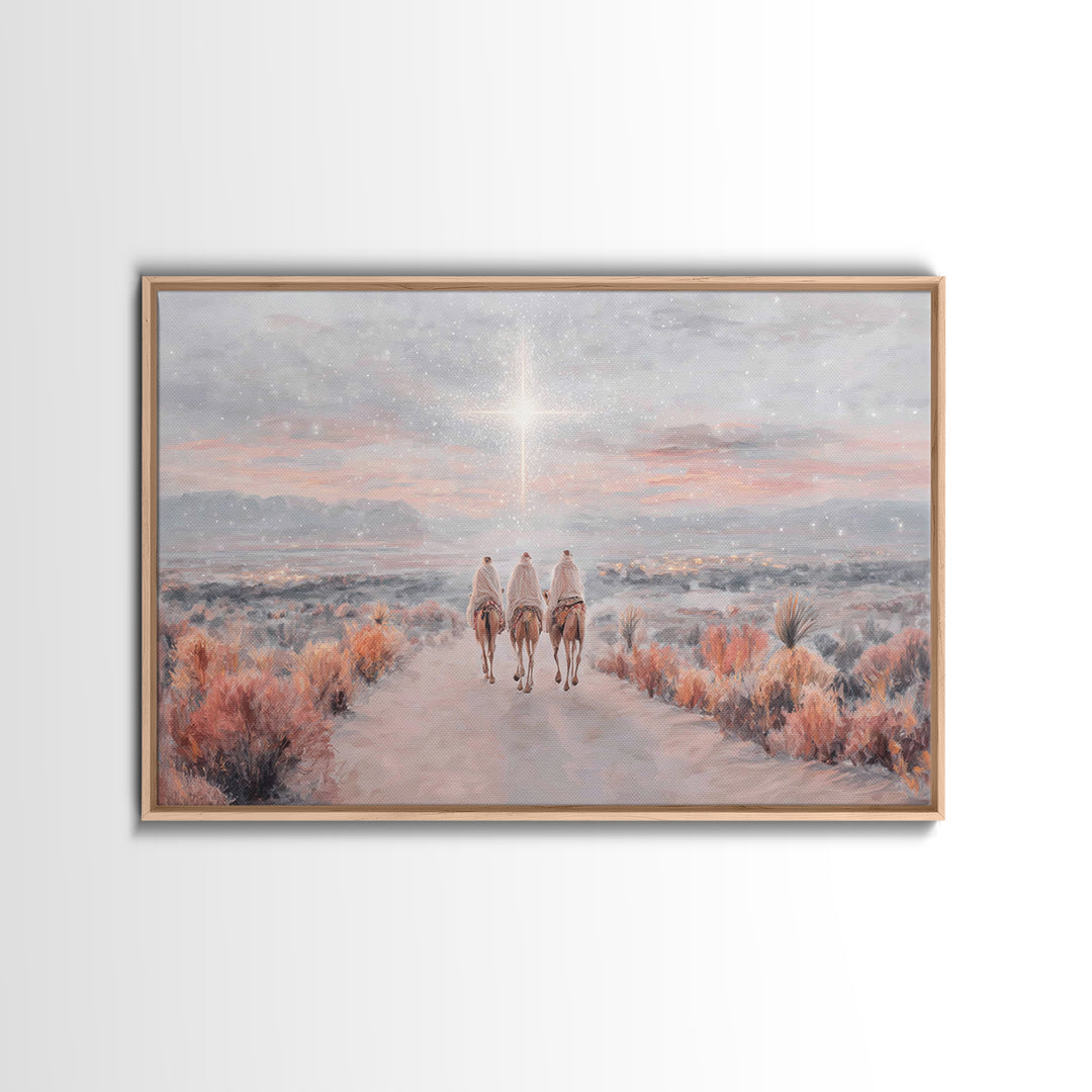 Bethlehem Road | Framed Canvas Print | Christian Art Canvas | Christmas Wall Art | Christian Christmas Art | Christian Art Work | Jesus Pai