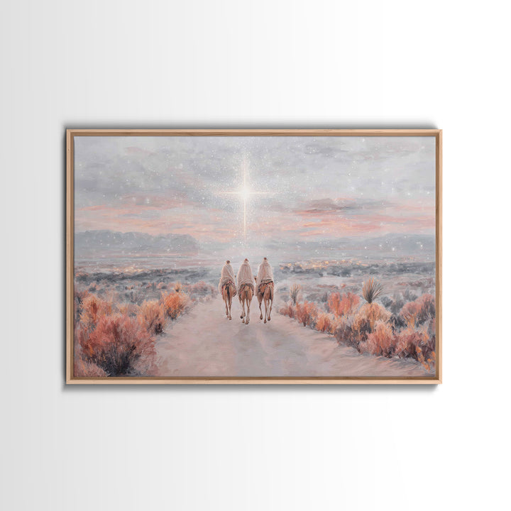 Bethlehem Road | Framed Canvas Print | Christian Art Canvas | Christmas Wall Art | Christian Christmas Art | Christian Art Work | Jesus Pai