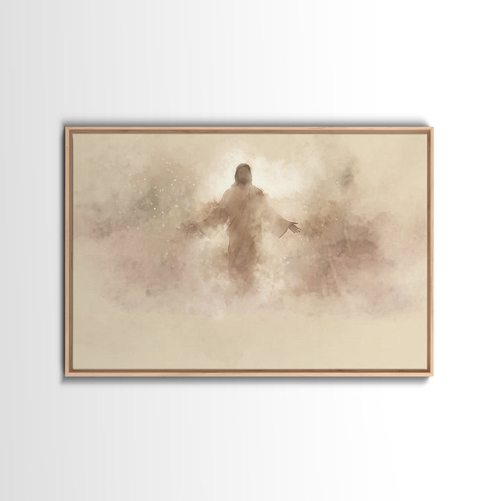 Radiant Messiah | Framed Canvas Print | Jesus Painting | Christian Art Canvas | Christian Wall Art | Christian Art | Christian Art Gift