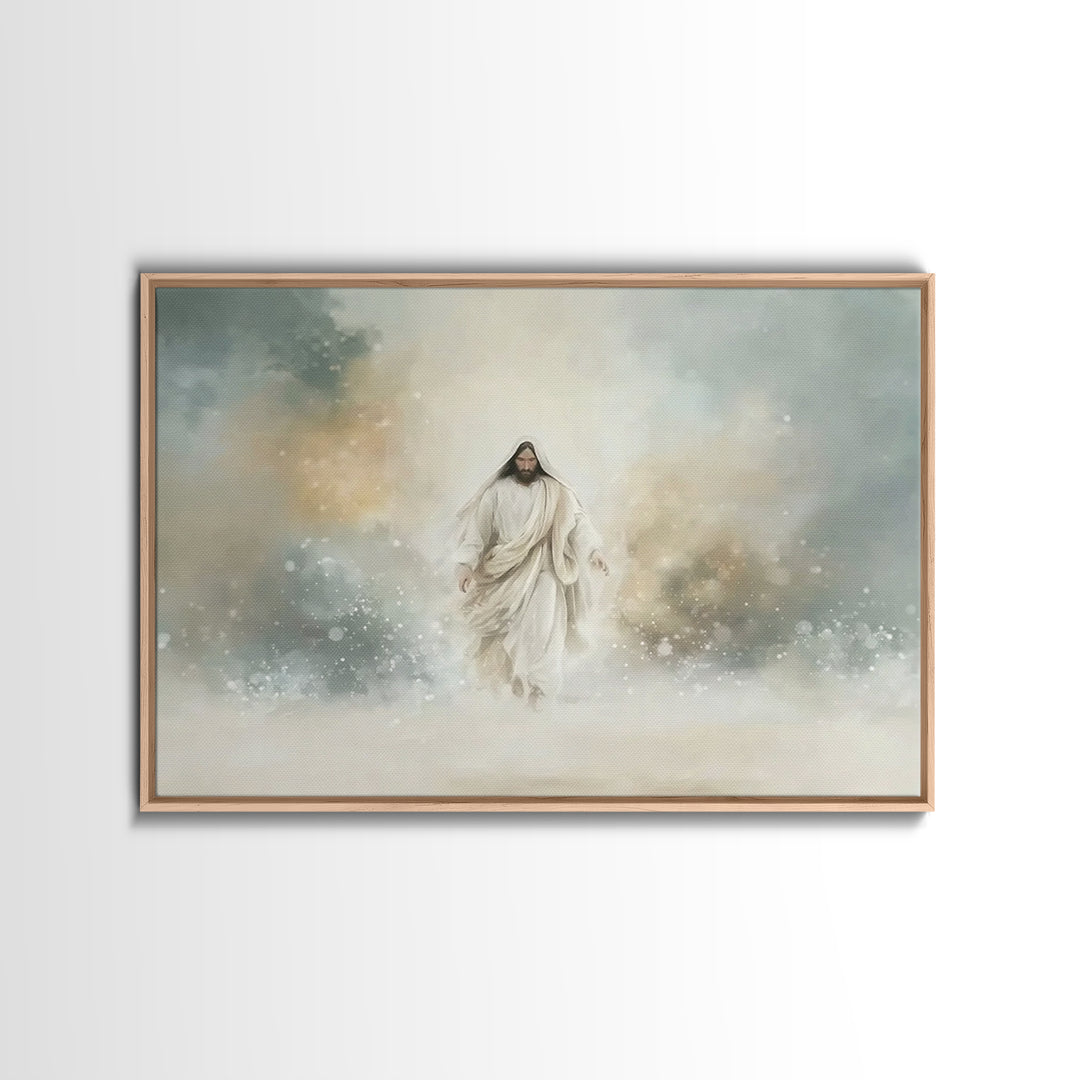 Heavenly Dawn | Framed Canvas Print | Christian Art Canvas | Jesus Painting | Christian Wall Art | Christian Christmas Art | Christian Deco