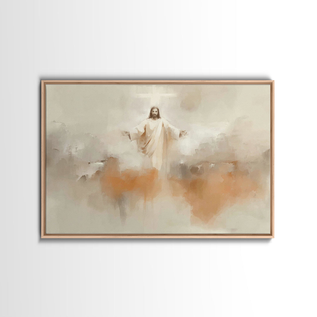 Light Of Mercy, Framed Canvas Print, Christian Wall Art, Christian Art Canvas, Jesus Painting, Christian Christmas Art, Christian Gift