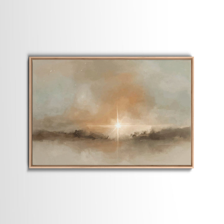 Holy Radiance | Framed Canvas Print | Christian Wall Art | Christian Art Canvas | Christmas Art | Jesus Painting | Christian Home Decor