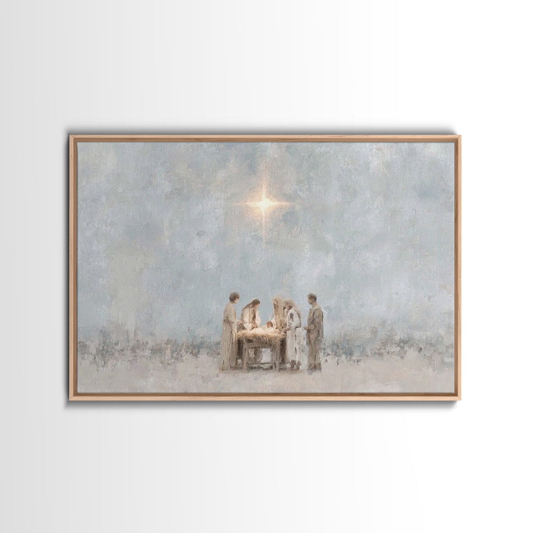 Divine Stillness – Framed Canvas Print – Christian Gift – Christian Art Canvas – Jesus Painting – Christmas Art – Christian Wall Art