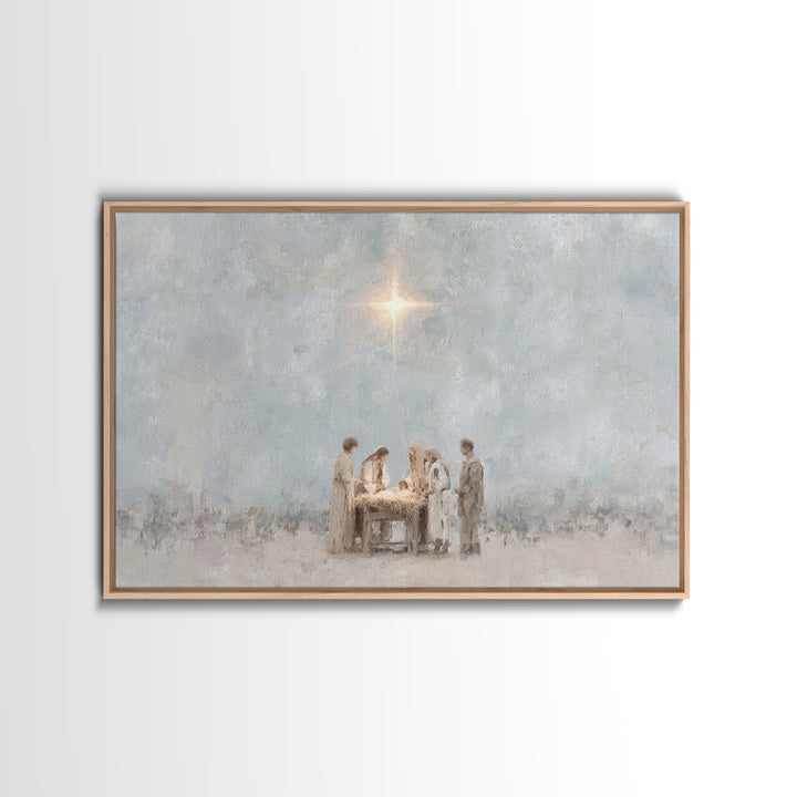 Divine Stillness – Framed Canvas Print – Christian Gift – Christian Art Canvas – Jesus Painting – Christmas Art – Christian Wall Art