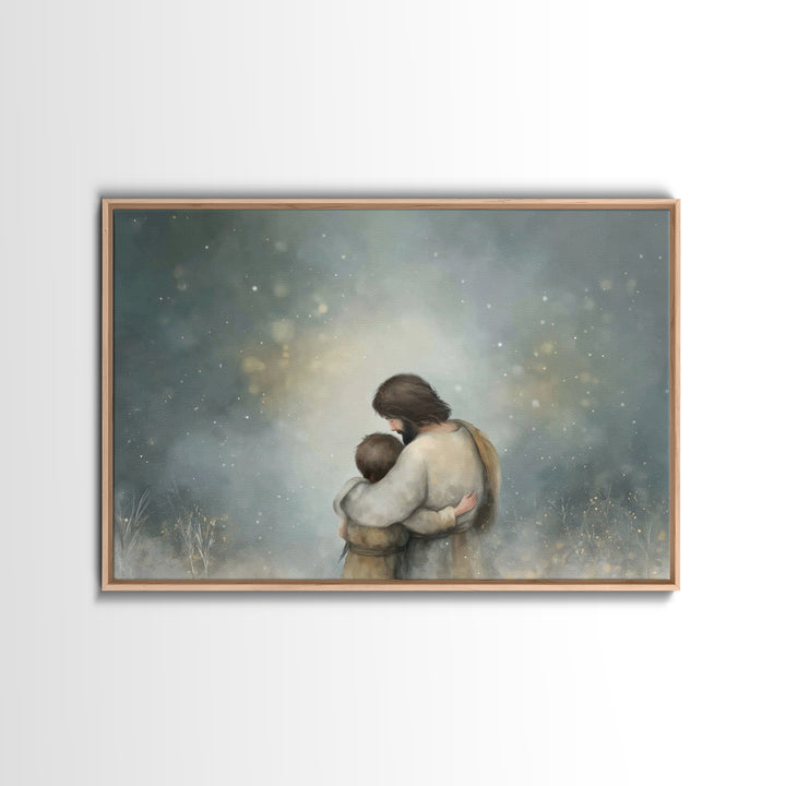 Heavenly Refuge – Framed Canvas Print – Christian Wall Art – Jesus Canvas Art – Christian Art Canvas – Moody Christian Art – Christian Pain