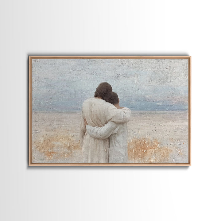 Quiet Restoration – Framed Canvas Print – Christian Wall Art – Christian Art Canvas – Subtle Christian Art – Modern Christian Painting – Ch