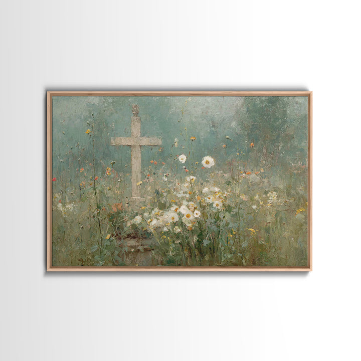 Garden Of Mercy – Framed Canvas Print – Christian Wall Art – Christian Art Canvas – Vintage Christian Art – Christian Painting – Christian