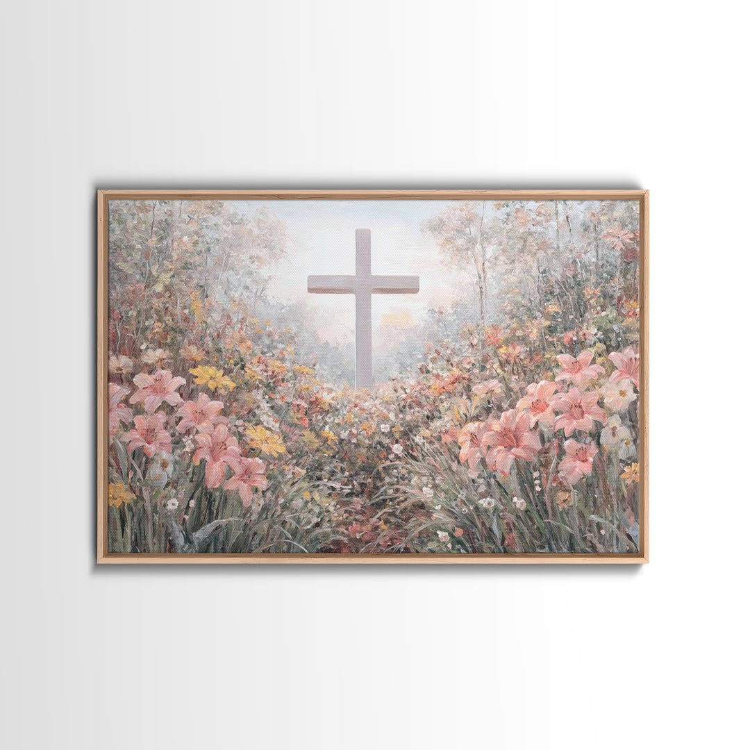 Garden Of Hope | Framed Canvas Print | Christian Art Canvas | Christian Wall Art | Jesus Christmas Art | Christian Gift Ideas | Modern Chri