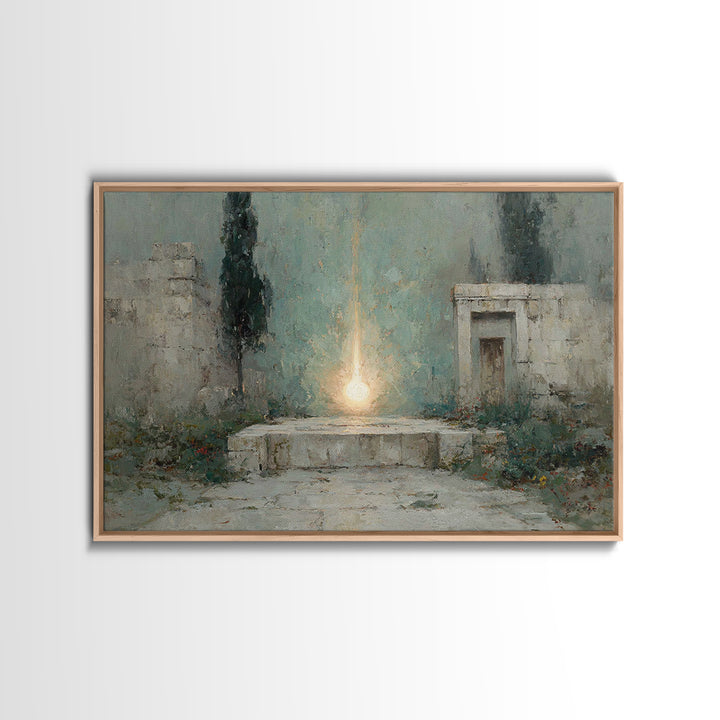 Heavenly Ascent | Framed Canvas Print | Christian Wall Art | Christian Art Canvas | Christian Art Gift | Vintage Christian Art | Jesus Pain
