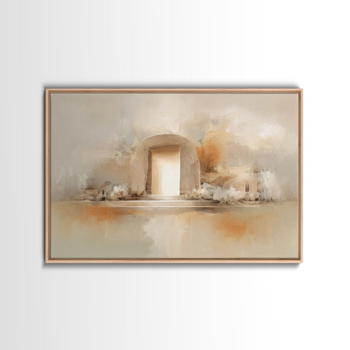 Desert Morning Light, Framed Canvas Print, Christian Art Canvas, Christian Wall Art, Christian Art Gift, Moody Christian Art, Jesus Christm