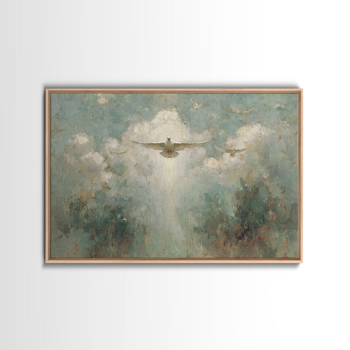 Spirit Of Peace | Framed Canvas Print | Christian Wall Art | Christian Art Canvas | Christian Painting | Christian Christmas Art | Christia