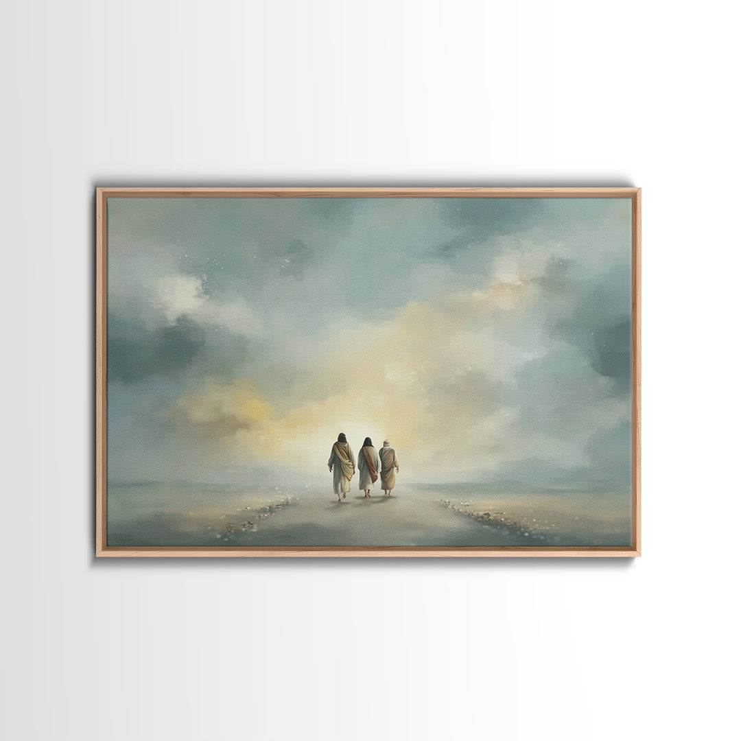 Heavenly Journey – Framed Canvas Print – Christian Wall Art – Christian Art Canvas – Jesus Painting – Christian Christmas Art – Christian D