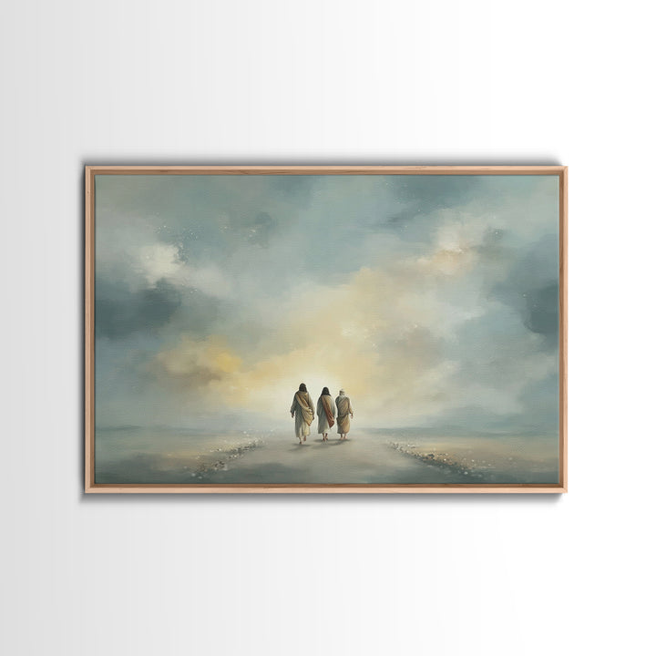 Heavenly Journey – Framed Canvas Print – Christian Wall Art – Christian Art Canvas – Jesus Painting – Christian Christmas Art – Christian D
